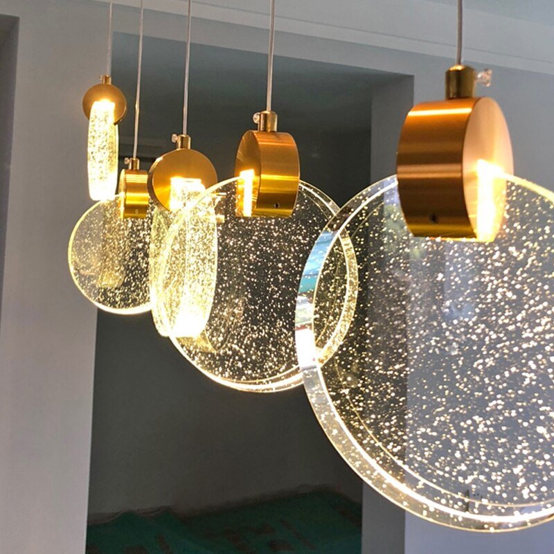 Crystal Rings Staircase Chandelier – Premium LED Pendant Light-MinimalisticDecor.com