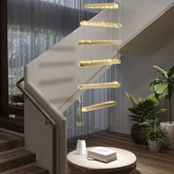 Crystal Rotating Bars Stairs LED Chandelier-MinimalisticDecor.com