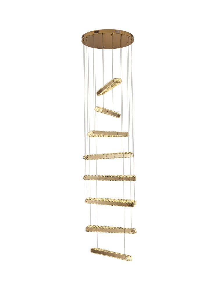 Crystal Rotating Bars Stairs LED Chandelier-MinimalisticDecor.com