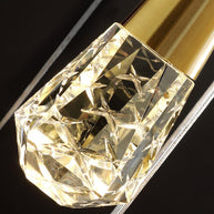Crystal Spiral Cones Staircase Chandelier – Modern LED Lighting for High Ceilings-MinimalisticDecor.com