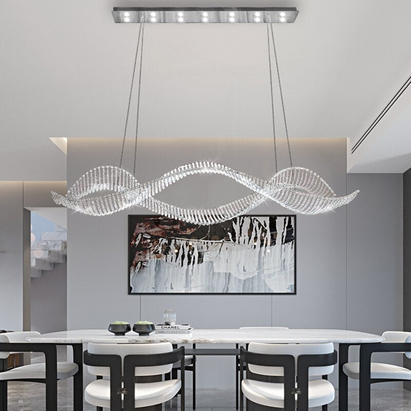 Crystal Swirl Chandelier Light-MinimalisticDecor.com