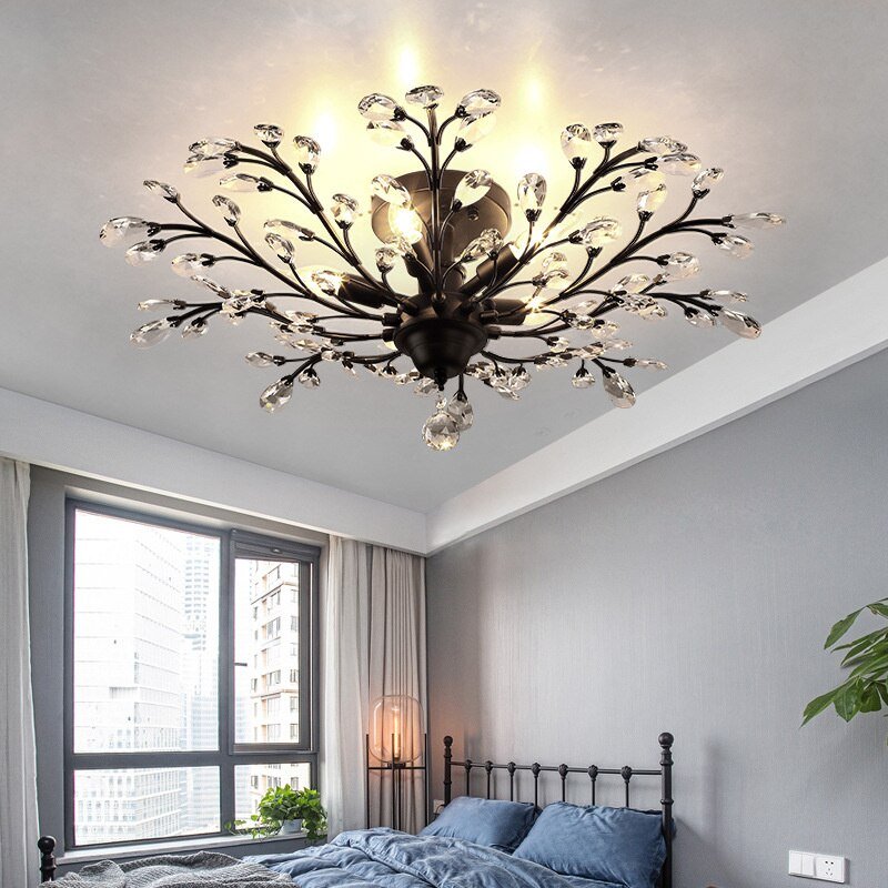 Crystal Tree Chandelier: Elegant Lighting Fixture-MinimalisticDecor.com