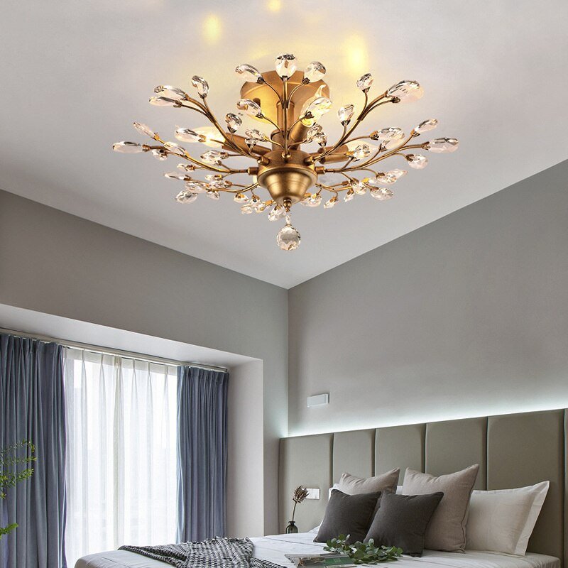 Crystal Tree Chandelier: Elegant Lighting Fixture-MinimalisticDecor.com