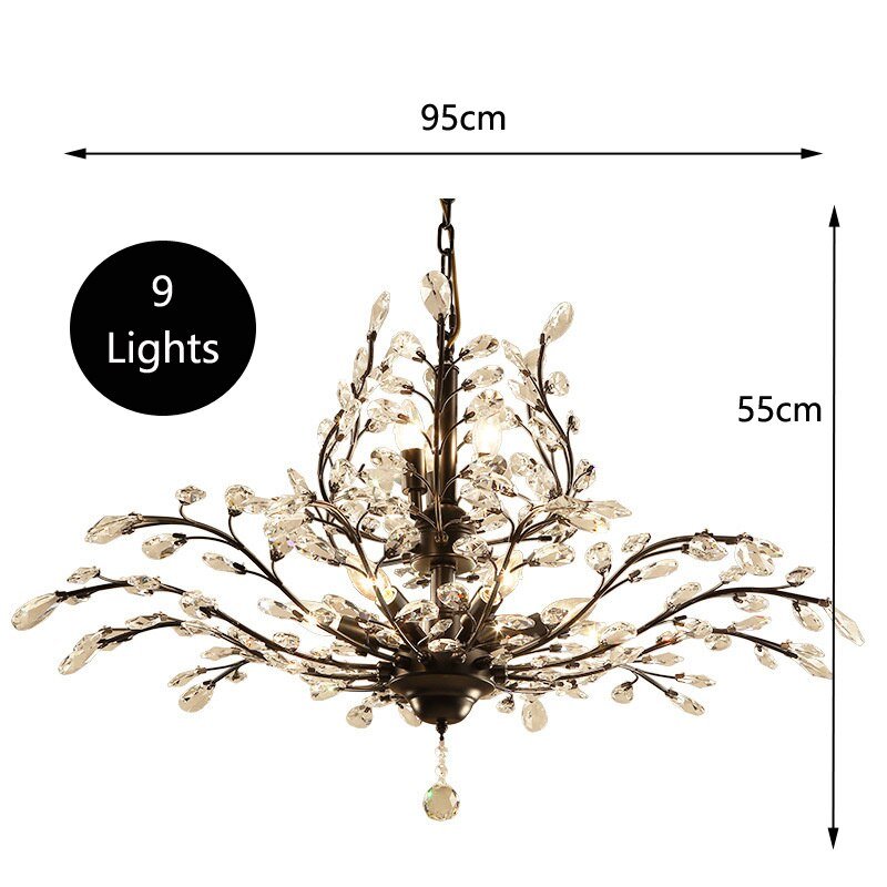 Crystal Tree Chandelier: Elegant Lighting Fixture-MinimalisticDecor.com