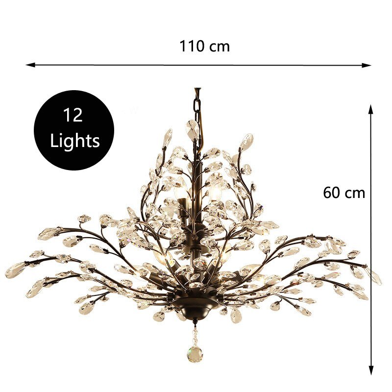 Crystal Tree Chandelier: Elegant Lighting Fixture-MinimalisticDecor.com