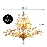 Crystal Tree Chandelier: Elegant Lighting Fixture-MinimalisticDecor.com