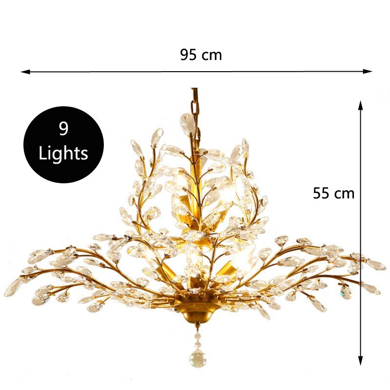 Crystal Tree Chandelier: Elegant Lighting Fixture-MinimalisticDecor.com