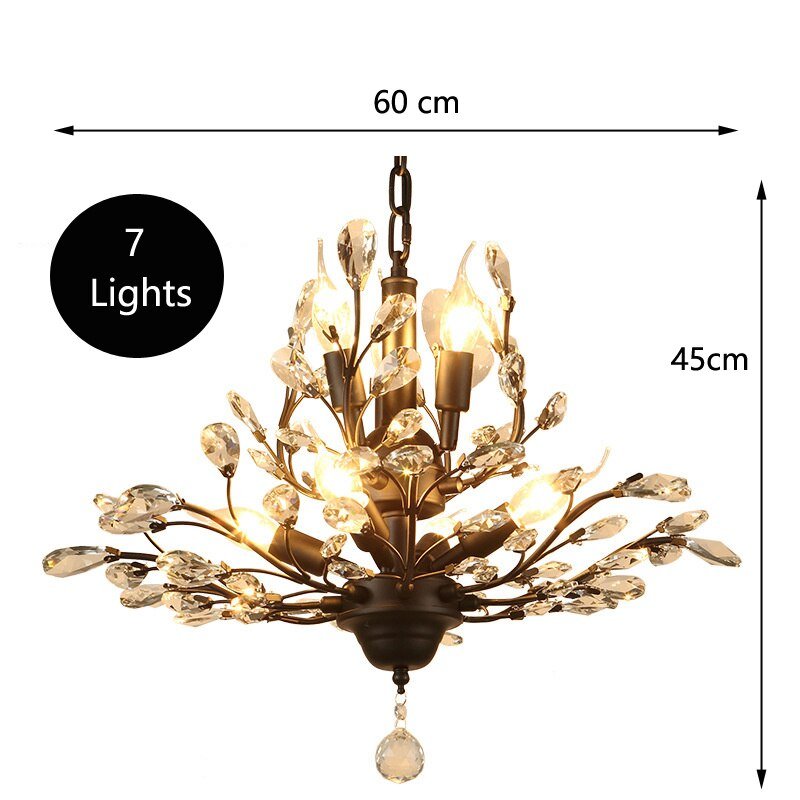 Crystal Tree Chandelier: Elegant Lighting Fixture-MinimalisticDecor.com