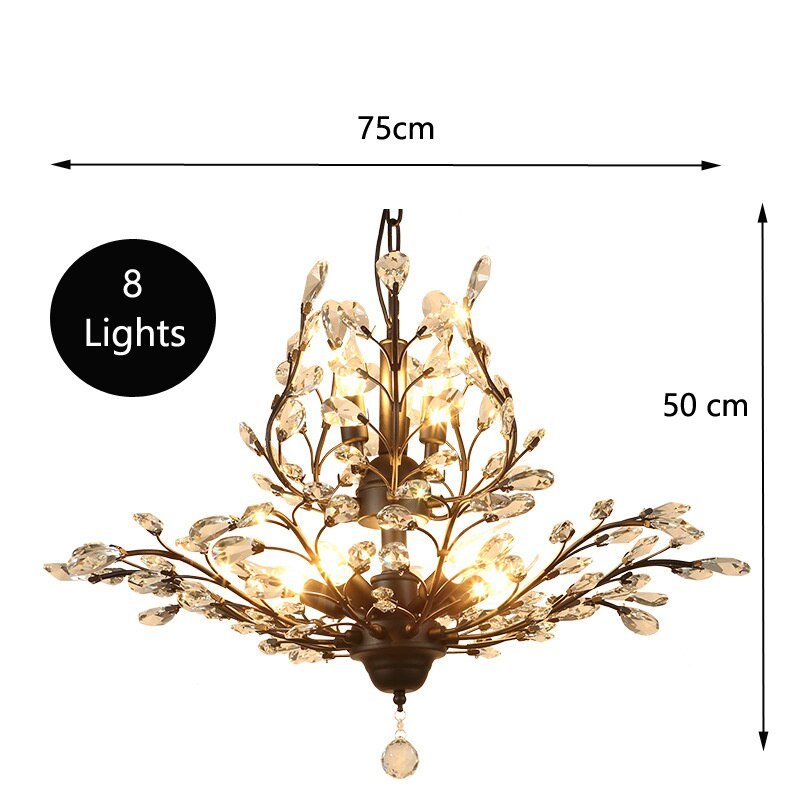 Crystal Tree Chandelier: Elegant Lighting Fixture-MinimalisticDecor.com
