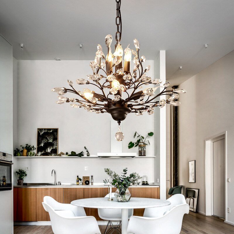 Crystal Tree Chandelier: Elegant Lighting Fixture-MinimalisticDecor.com