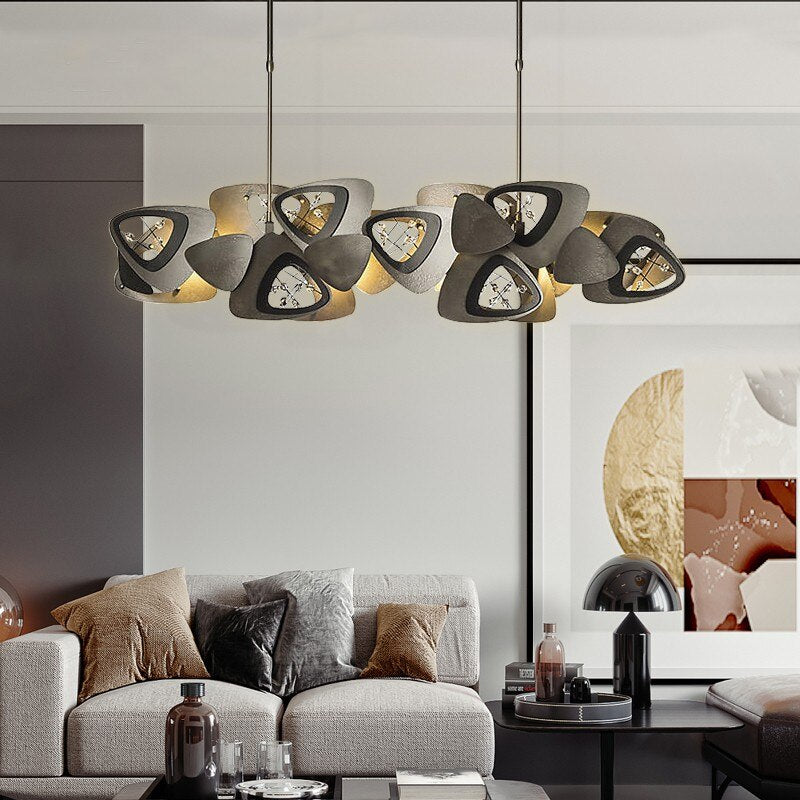Crystal Triangle Kitchen Island Lighting Chandelier-MinimalisticDecor.com