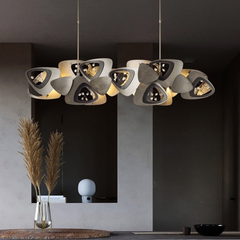 Crystal Triangle Kitchen Island Lighting Chandelier-MinimalisticDecor.com