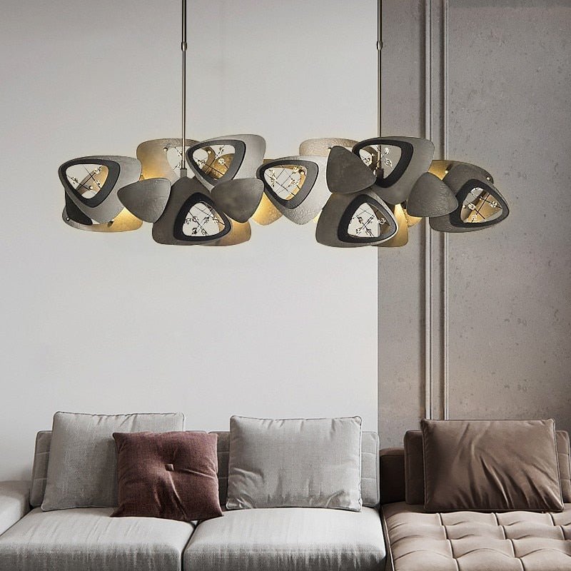 Crystal Triangle Kitchen Island Lighting Chandelier-MinimalisticDecor.com