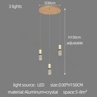 Crystal Tubes Staircase Chandelier – Luxurious LED Pendant for Elegant Stairwells-MinimalisticDecor.com