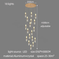 Crystal Tubes Staircase Chandelier – Luxurious LED Pendant for Elegant Stairwells-MinimalisticDecor.com
