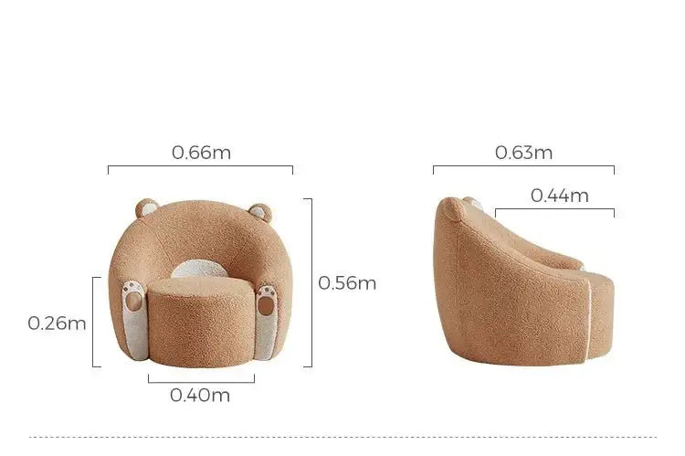 Cuddle Bear Kids Sofa – Playful Soft Seating for Little Ones-MinimalisticDecor.com