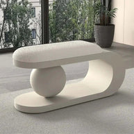 Curve Shoe Changing Stool with Lamb Wool Cushion-MinimalisticDecor.com