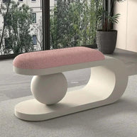 Curve Shoe Changing Stool with Lamb Wool Cushion-MinimalisticDecor.com