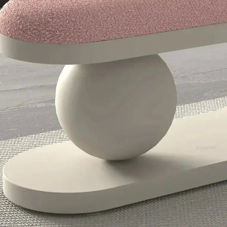 Curve Shoe Changing Stool with Lamb Wool Cushion-MinimalisticDecor.com