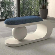 Curve Shoe Changing Stool with Lamb Wool Cushion-MinimalisticDecor.com