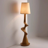 Curve Wood Floor Lamp – Sculptural Natural Wood Lighting-MinimalisticDecor.com