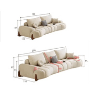 Curved Luxo Living Room Sofa Set-MinimalisticDecor.com