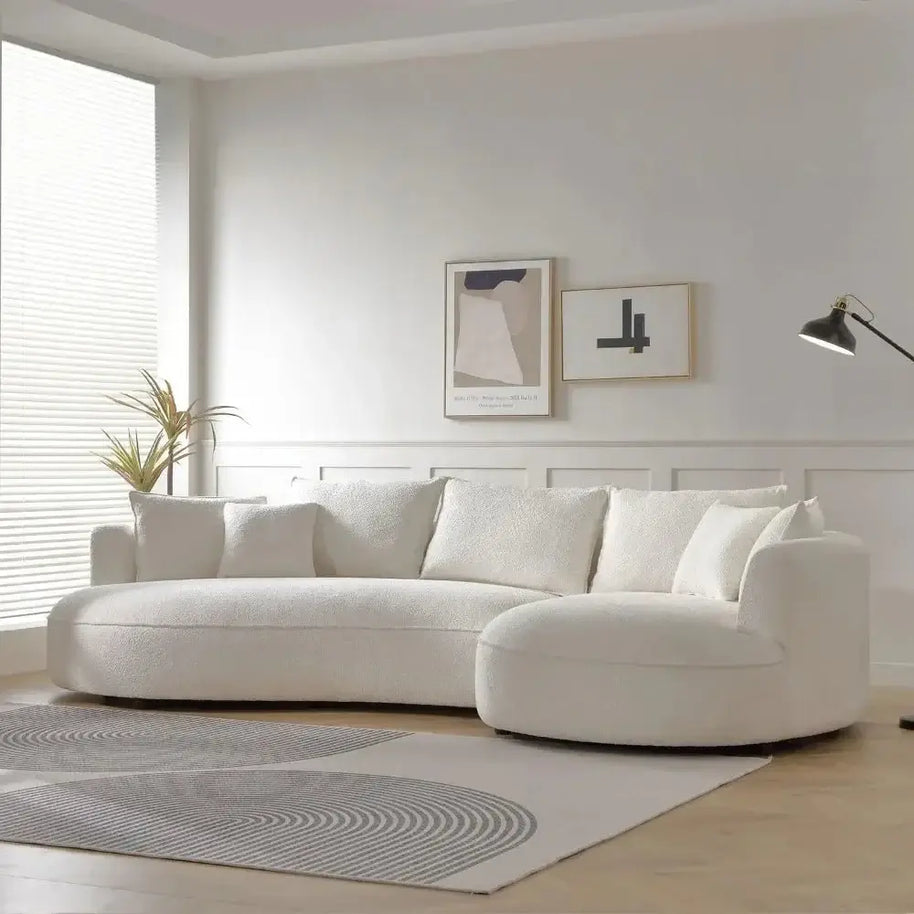Curved Sectional Boucle Sofa Couch-MinimalisticDecor.com