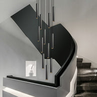 Cylindrical Pendant Staircase Chandelier-MinimalisticDecor.com