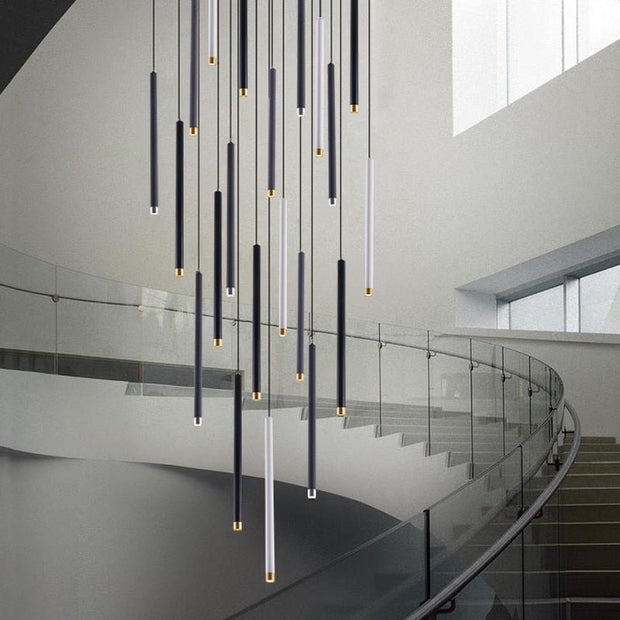 Cylindrical Two Color LED Chandelier - Dazzling Illumination-MinimalisticDecor.com