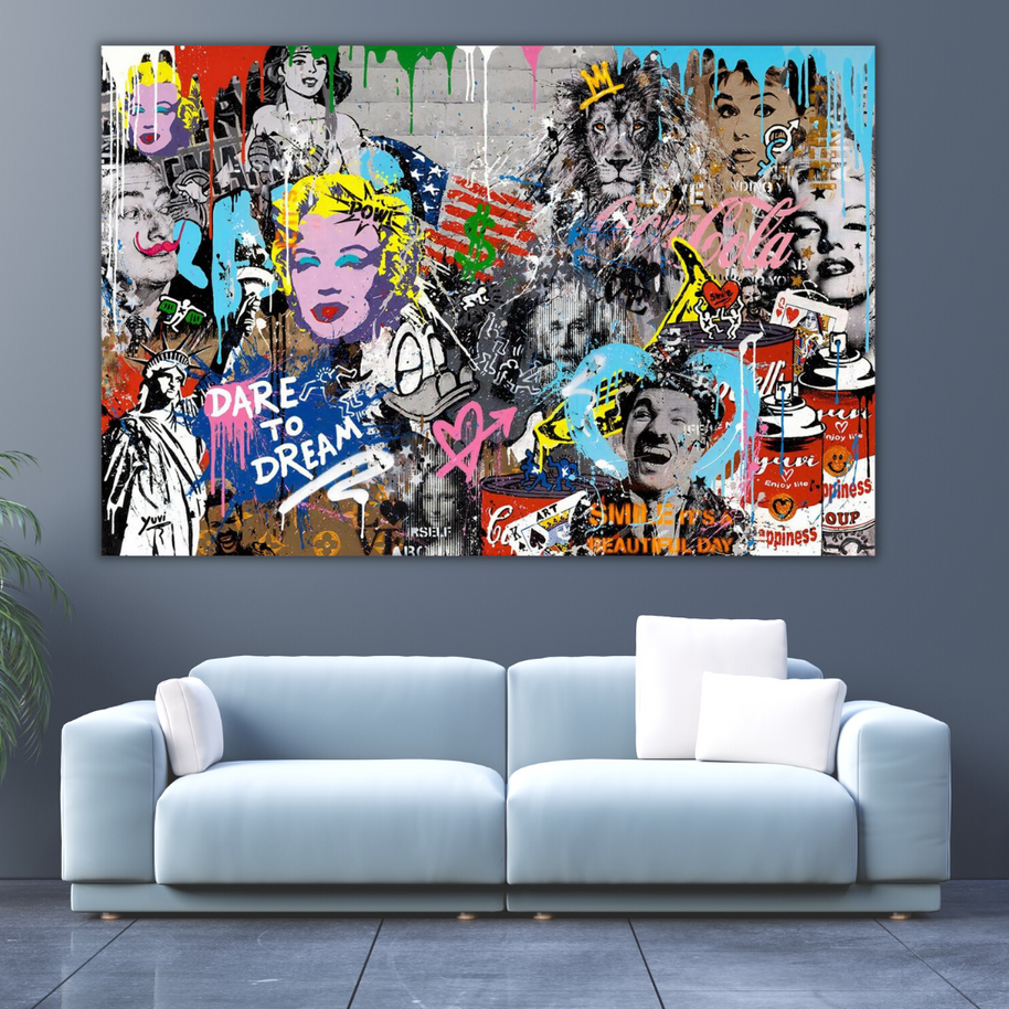 Dare to Dream: Iconic Celebrities Canvas Wall Art-MinimalisticDecor.com
