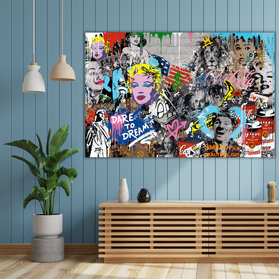 Dare to Dream: Iconic Celebrities Canvas Wall Art-MinimalisticDecor.com