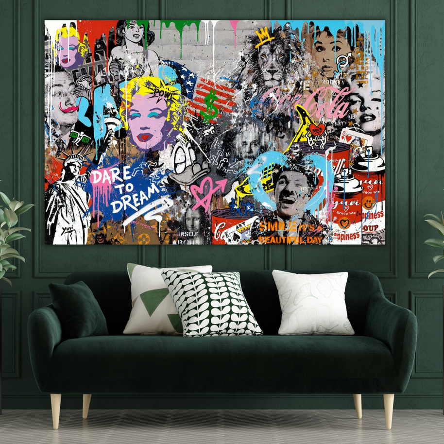 Dare to Dream: Iconic Celebrities Canvas Wall Art-MinimalisticDecor.com