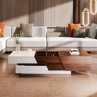 Dark Walnut Coffee Table Extendable with Storage-MinimalisticDecor.com