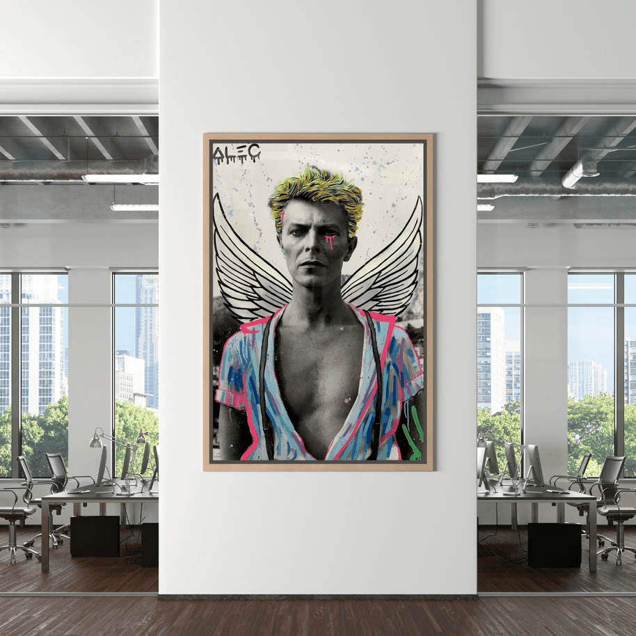 David Bowie Angel Singer by Alec Canvas Wall Art-MinimalisticDecor.com