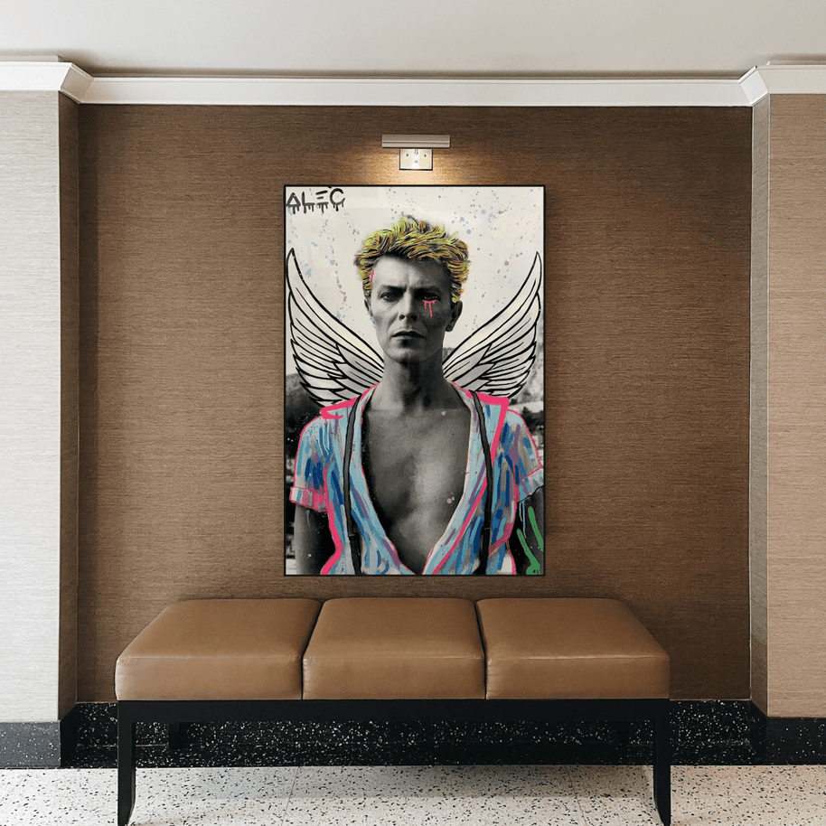 David Bowie Angel Singer by Alec Canvas Wall Art-MinimalisticDecor.com