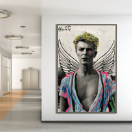 David Bowie Angel Singer by Alec Canvas Wall Art-MinimalisticDecor.com