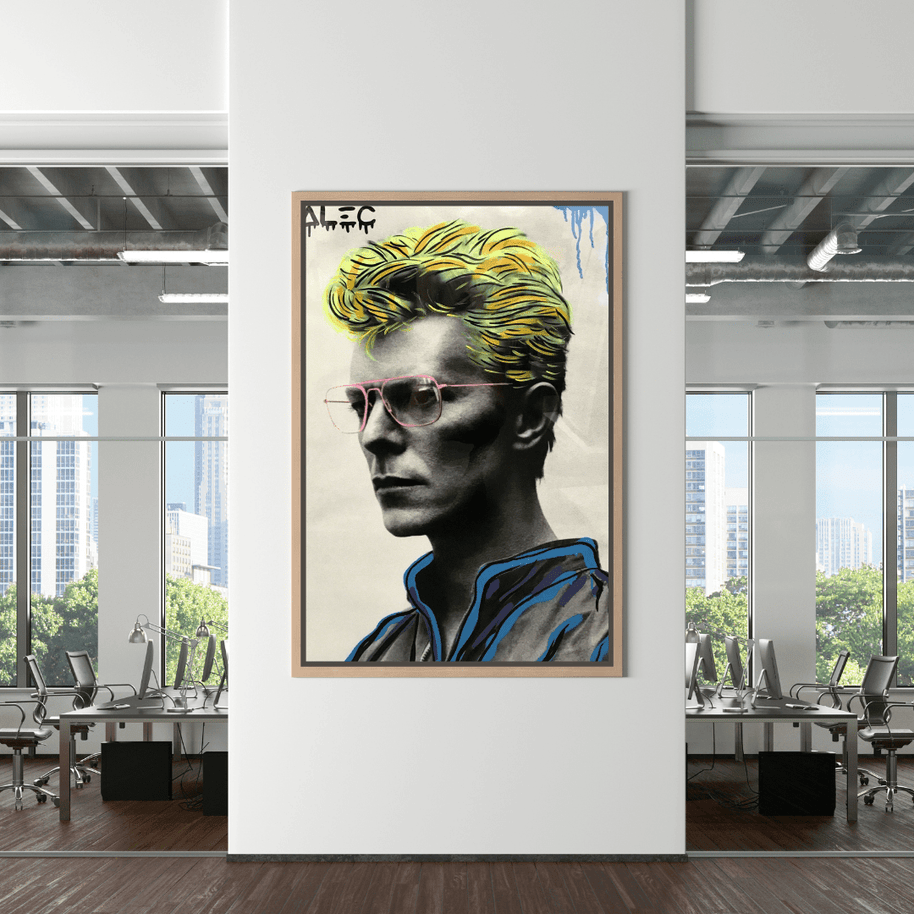 David Bowie Singer by Alec Canvas Wall Art-MinimalisticDecor.com