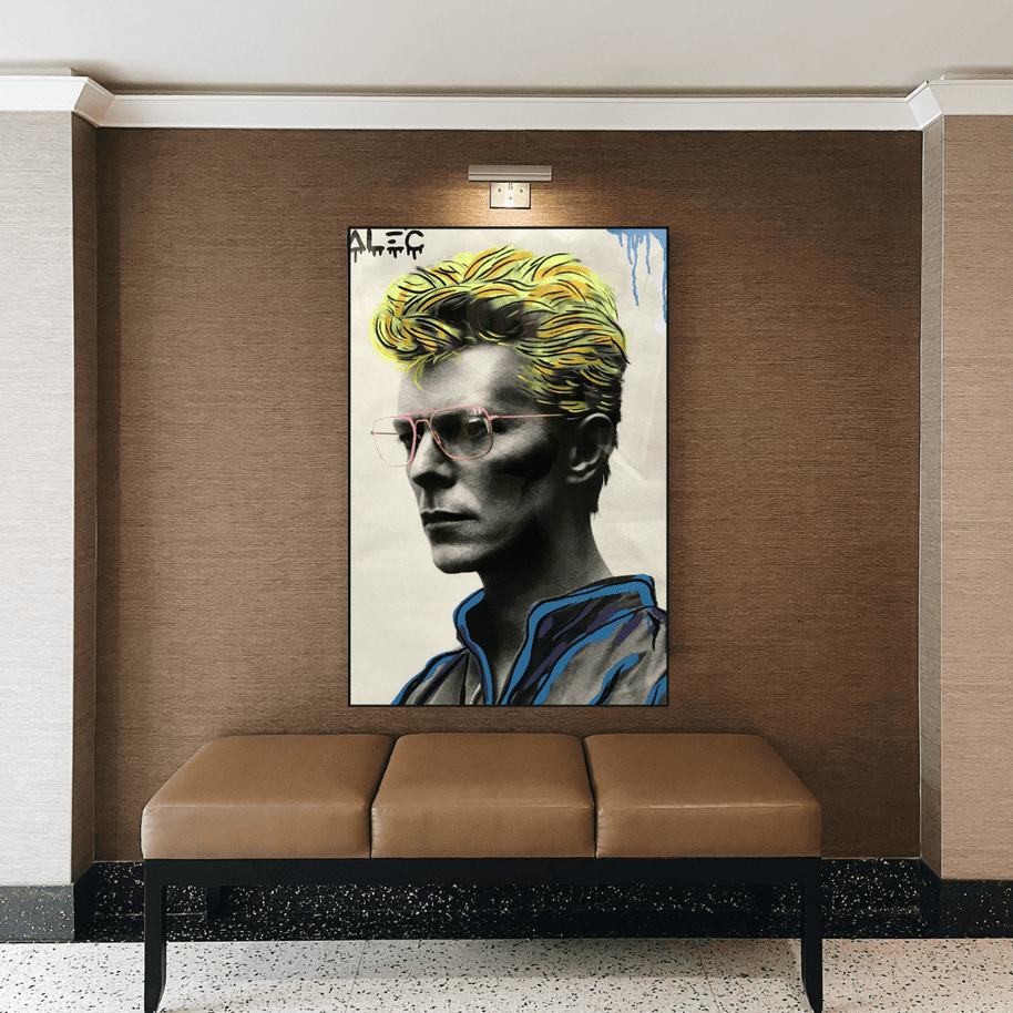 David Bowie Singer by Alec Canvas Wall Art-MinimalisticDecor.com