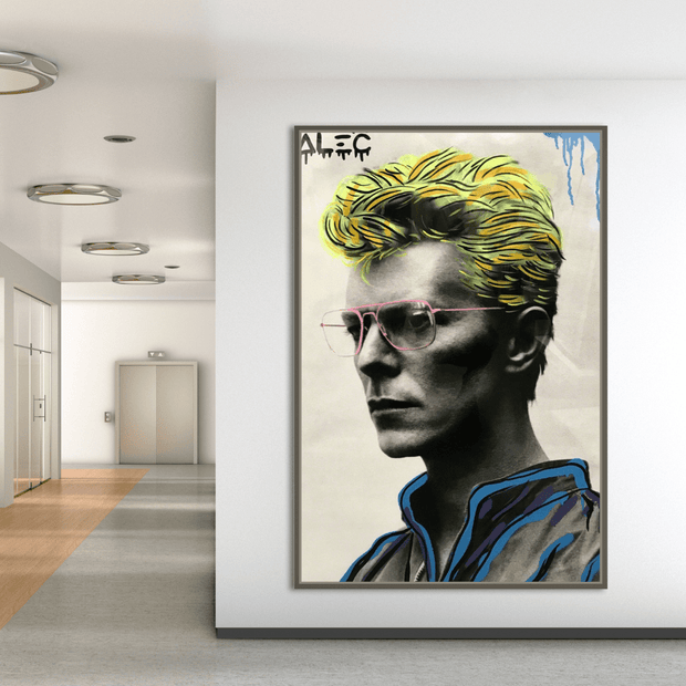 David Bowie Singer by Alec Canvas Wall Art-MinimalisticDecor.com