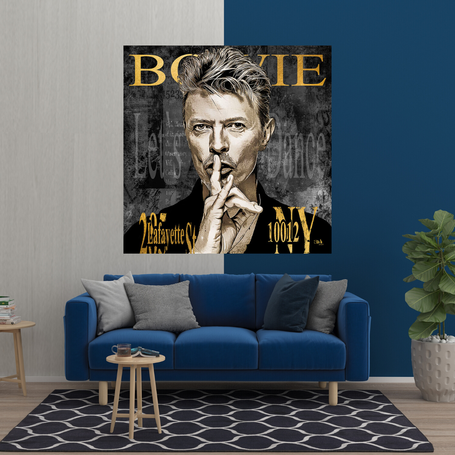 David Bowie Singer Canvas Wall Art-MinimalisticDecor.com