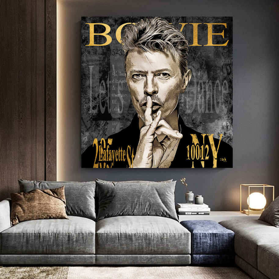 David Bowie Singer Canvas Wall Art-MinimalisticDecor.com