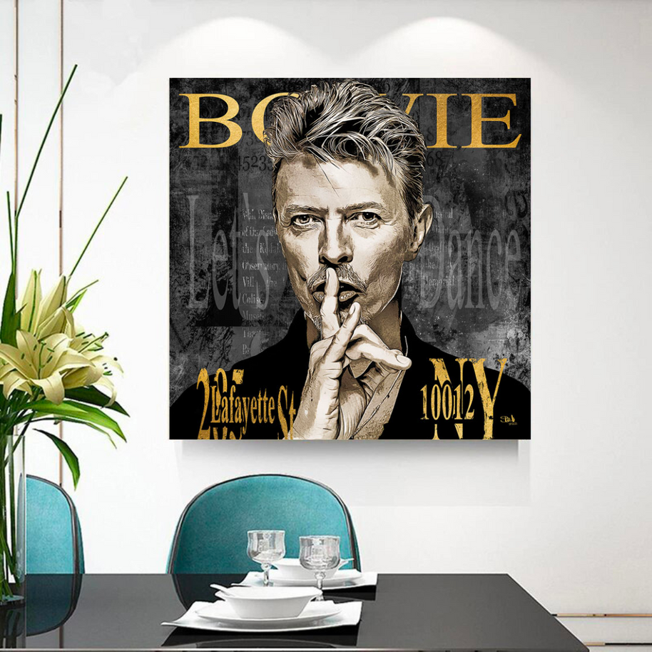David Bowie Singer Canvas Wall Art-MinimalisticDecor.com