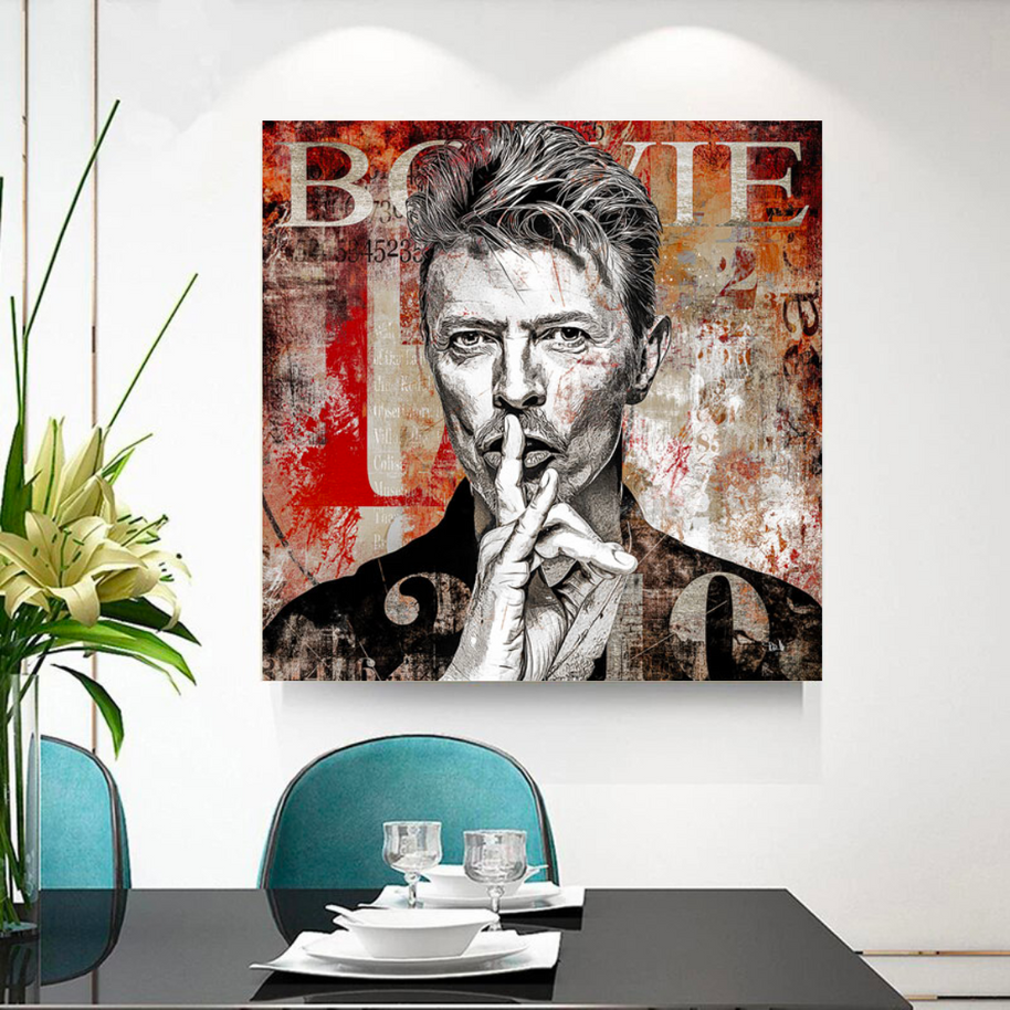 David Bowie Singer Canvas Wall Art-MinimalisticDecor.com