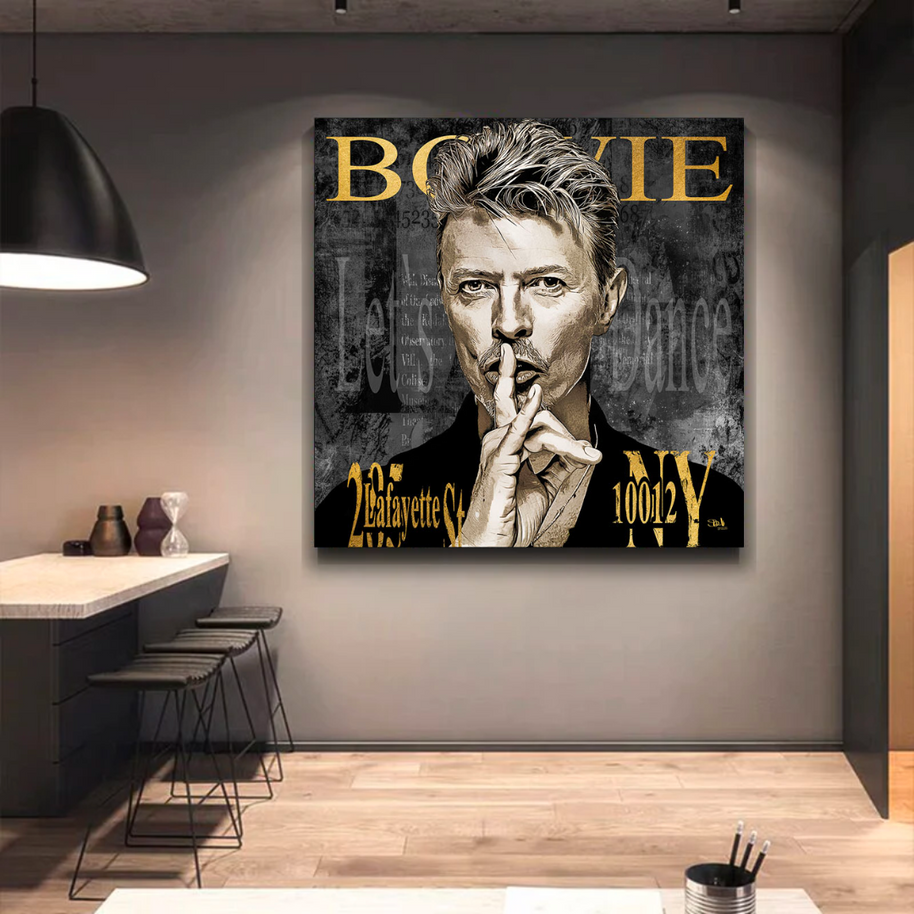 David Bowie Singer Canvas Wall Art-MinimalisticDecor.com
