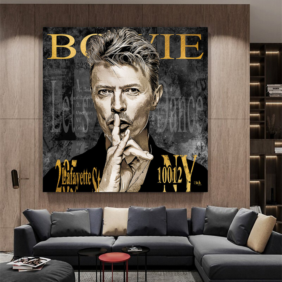 David Bowie Singer Canvas Wall Art-MinimalisticDecor.com