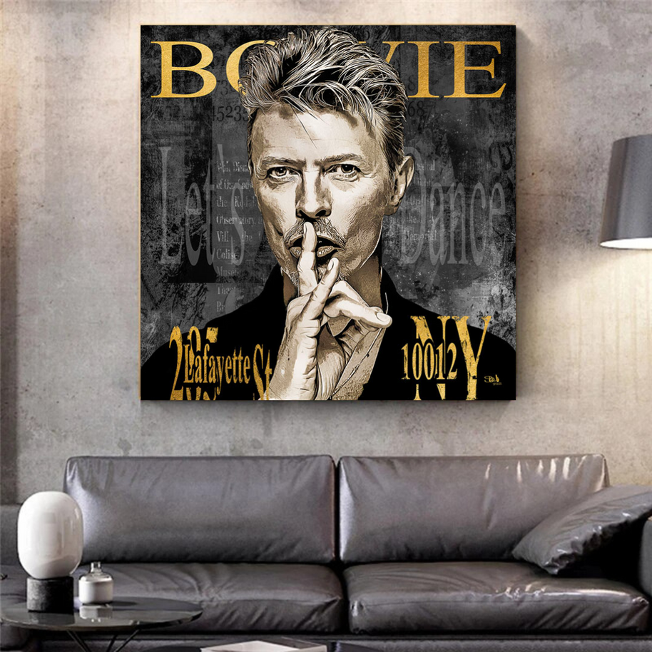 David Bowie Singer Canvas Wall Art-MinimalisticDecor.com