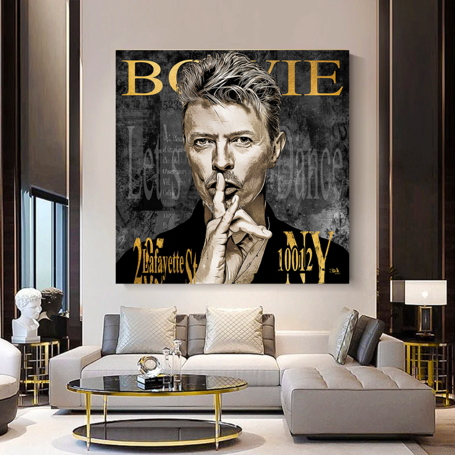 David Bowie Singer Canvas Wall Art-MinimalisticDecor.com