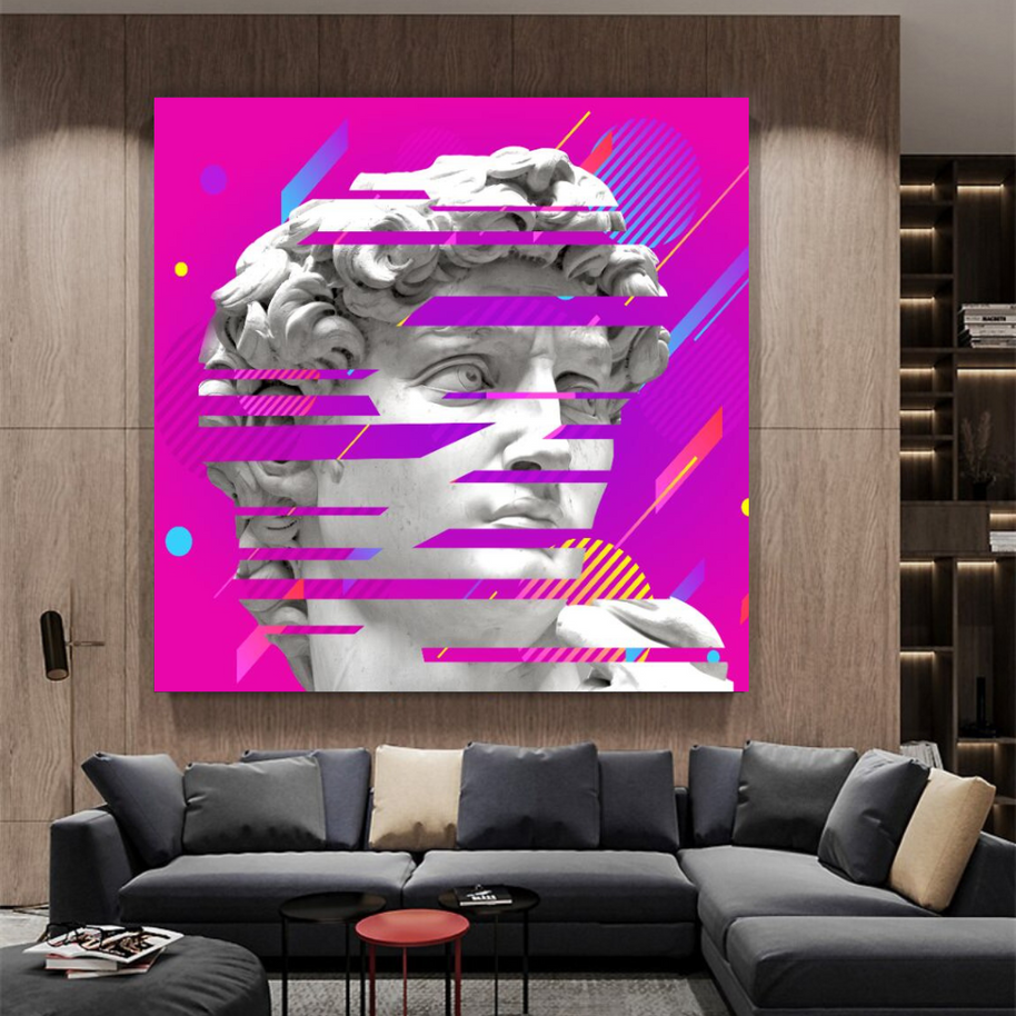 David Sculpture Canvas Wall Art-MinimalisticDecor.com