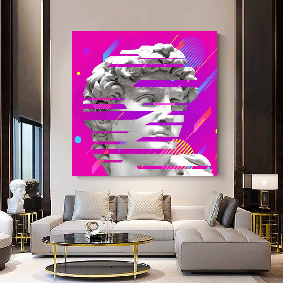 David Sculpture Canvas Wall Art-MinimalisticDecor.com