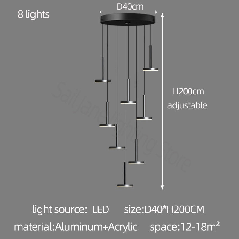 Designer Arc Luxury Staircase Chandelier-MinimalisticDecor.com